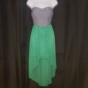 Strapless Hi-Lo Cocktail Dress